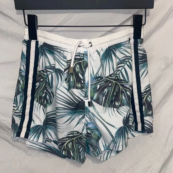 Zara Swim Trunk with Palm Leaves Detail - Picture 5 of 8